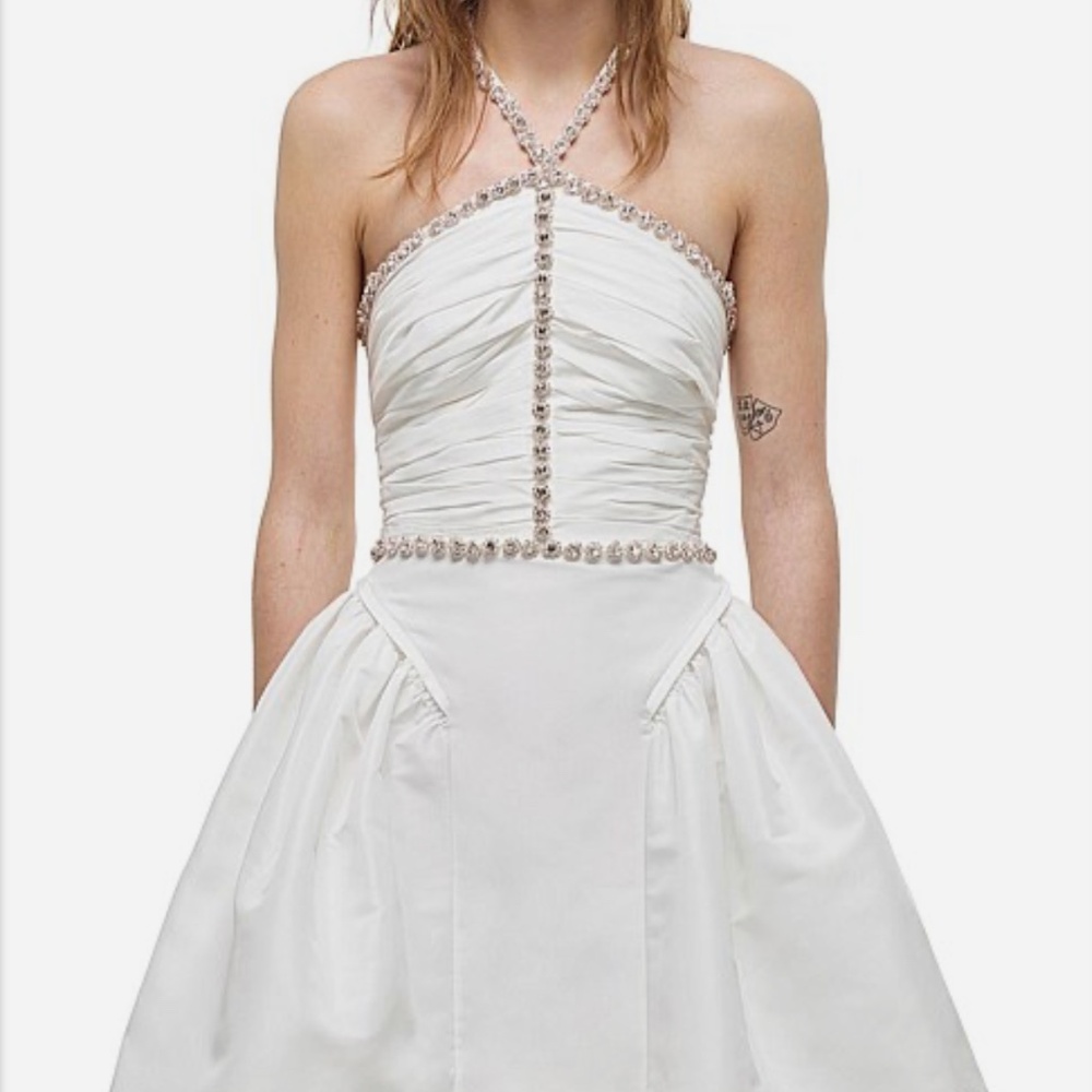Self-Portrait, White Mini Dress, Size 4, Brand New with Tags